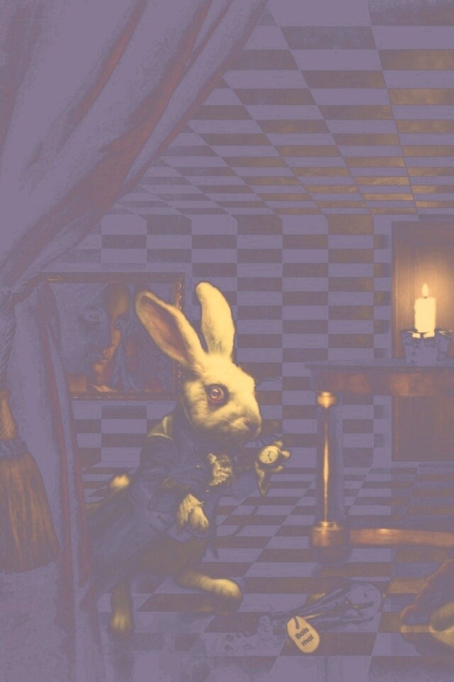 Алиса и белый кролик обои
