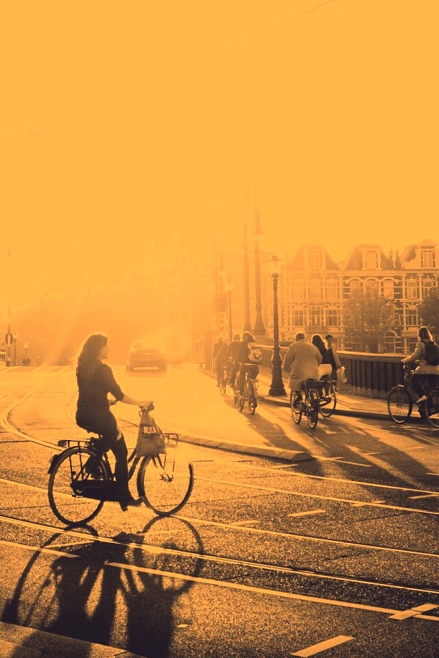 Утро в европейском городе обои