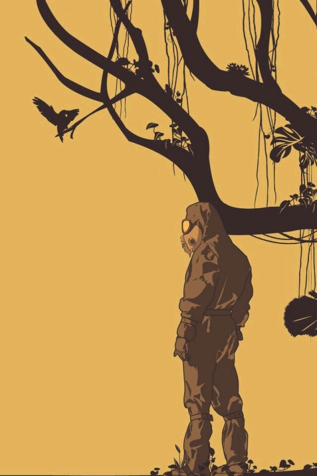 Человек в защитном костюме обои