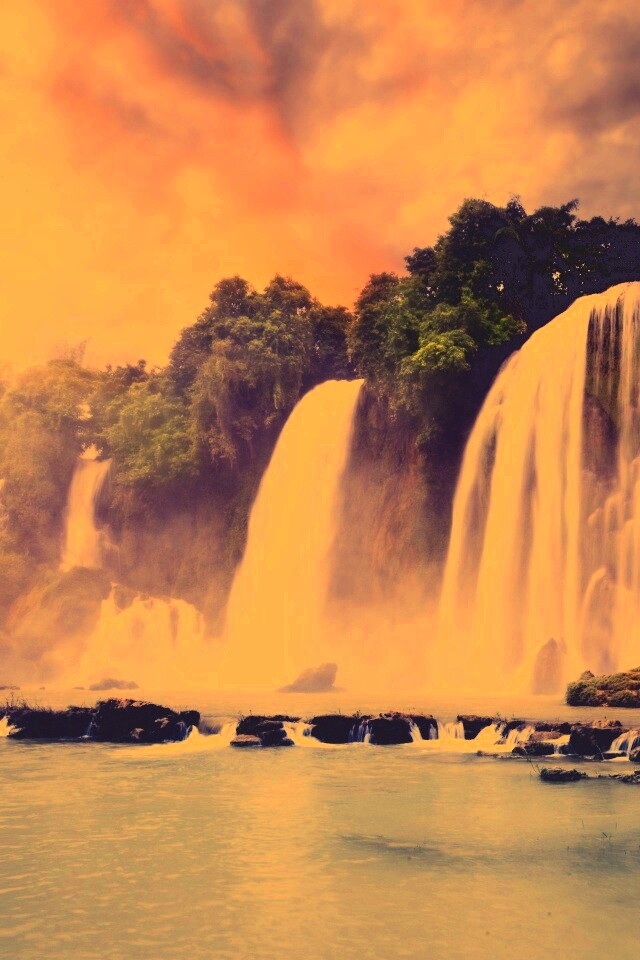 Водопады в джунглях обои