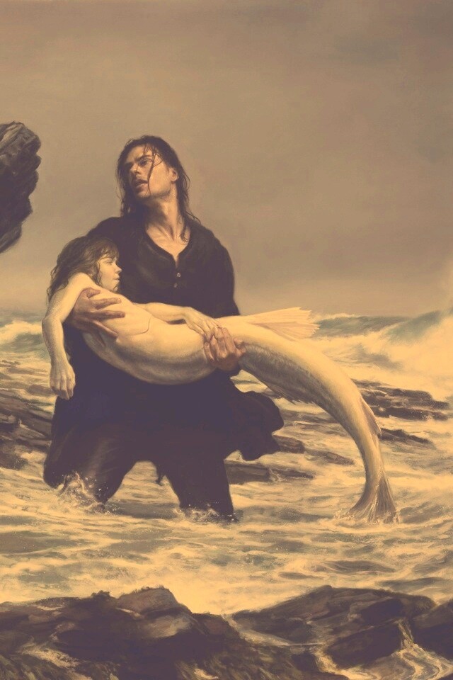 Рыбаки спасают русалку обои