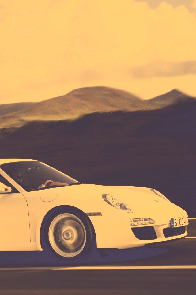 Белый порш обои