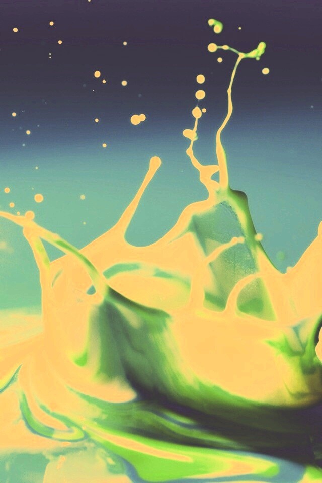 Брызги зеленой краски обои