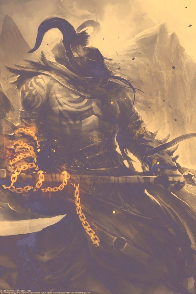 Демон с топором обои