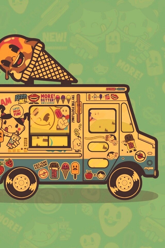Фургончик мороженщика обои