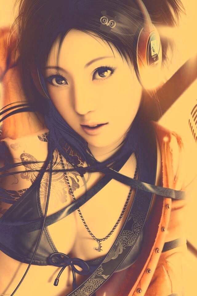 Поющая японка обои