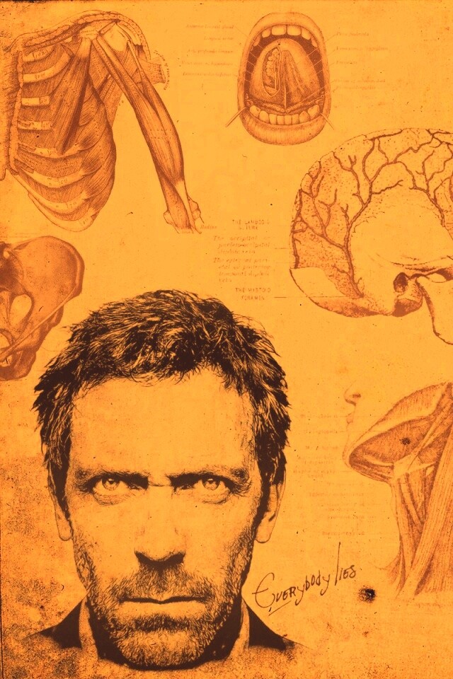 Анатомические рисунки доктора Хауса обои