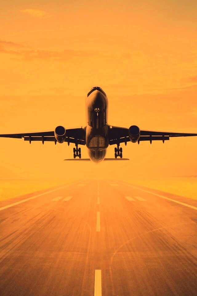 Взлетающий самолет обои