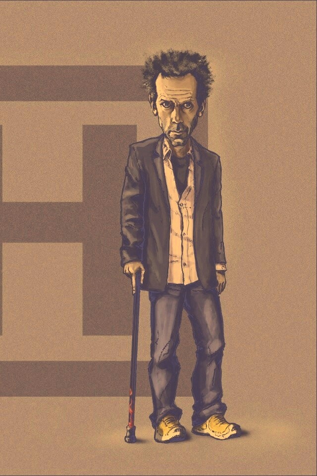 Шарж на доктора Хауса обои