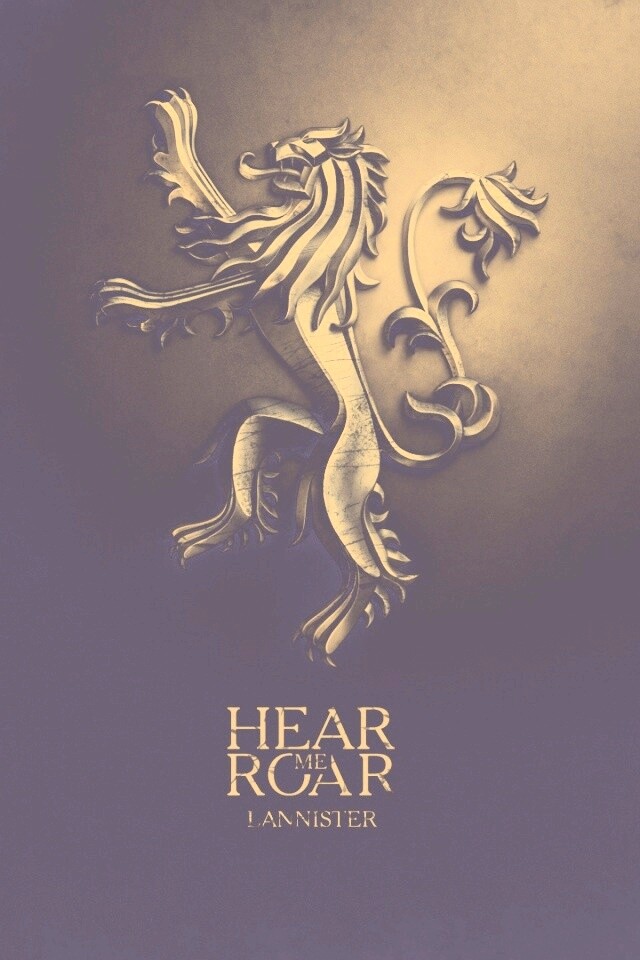 Металлический герб дома Ланнистеров обои