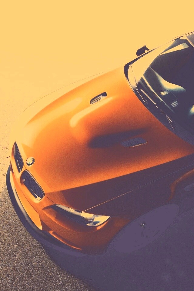 Оранжевый BMW обои