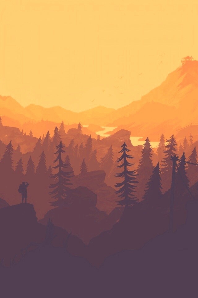 Красный Firewatch обои