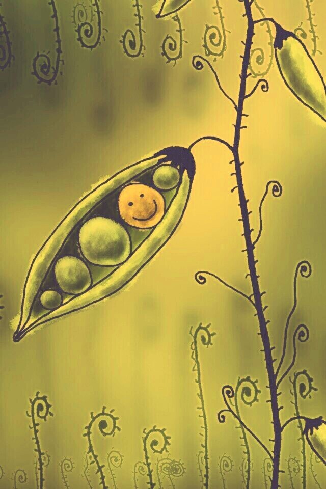 Мультяшная горошина обои