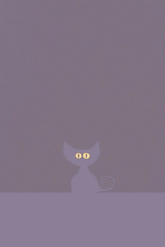 Чёрный кот в ночи обои