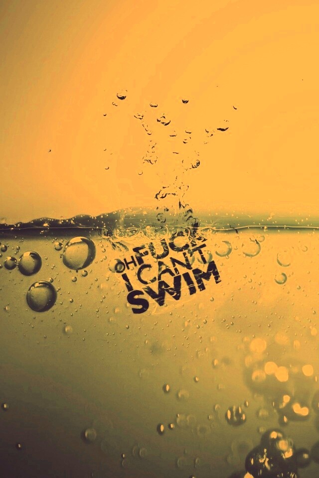 О чёрт, я не умею плавать! обои