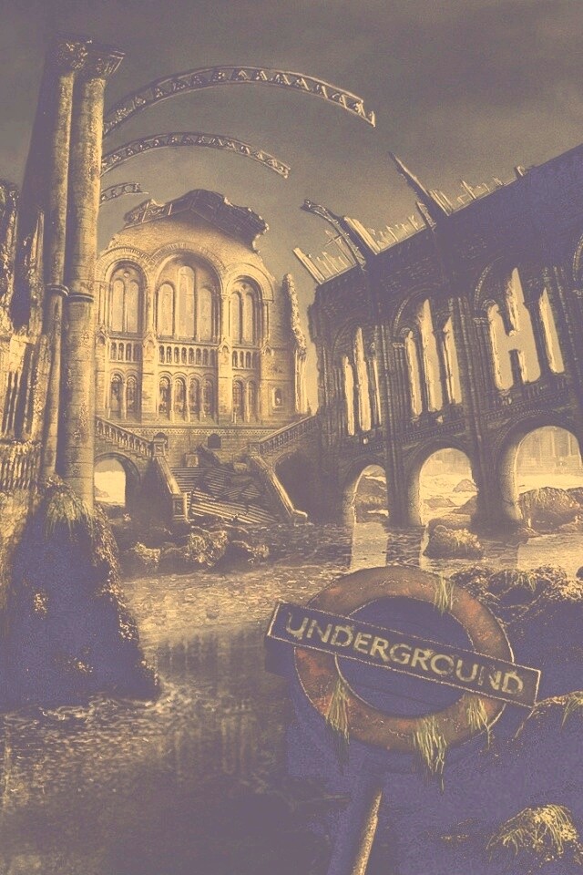 Затопленные руины обои