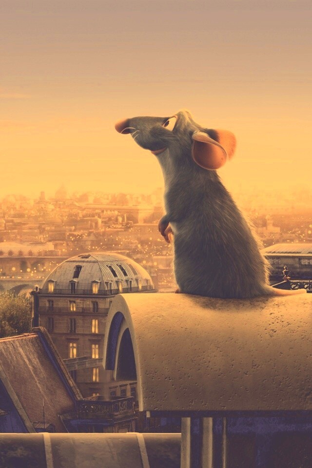 Рататуй на фоне Парижа обои