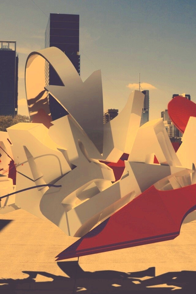 Трехмерное граффити обои