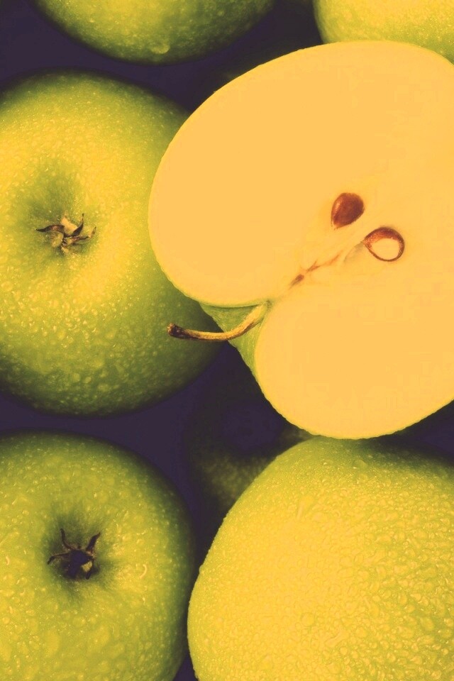 Вкусные свежие яблоки обои
