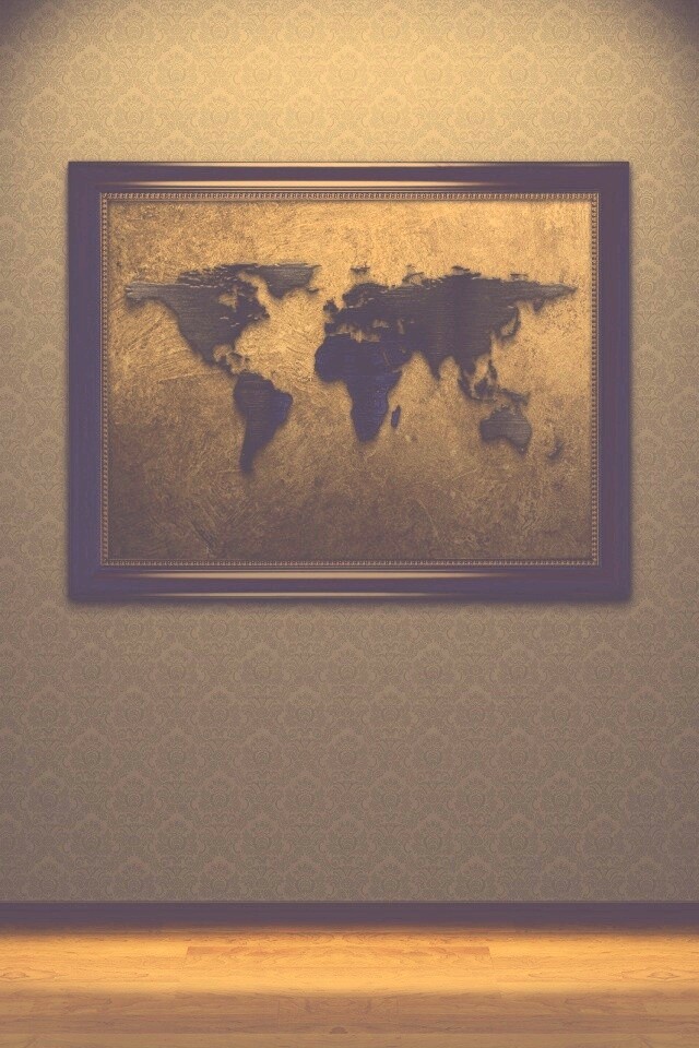 Картина с картой мира обои