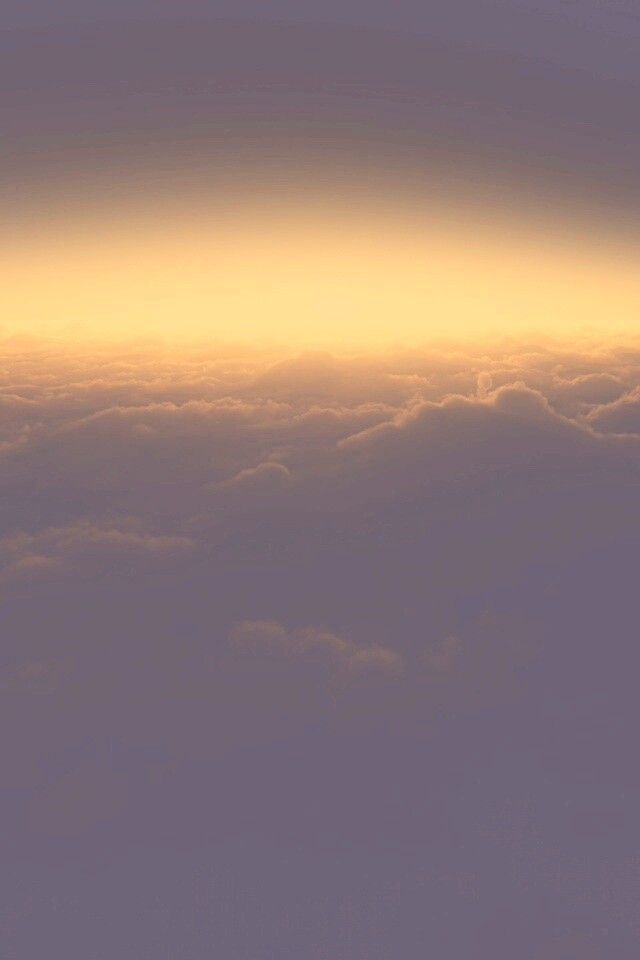 Закат над облаками обои