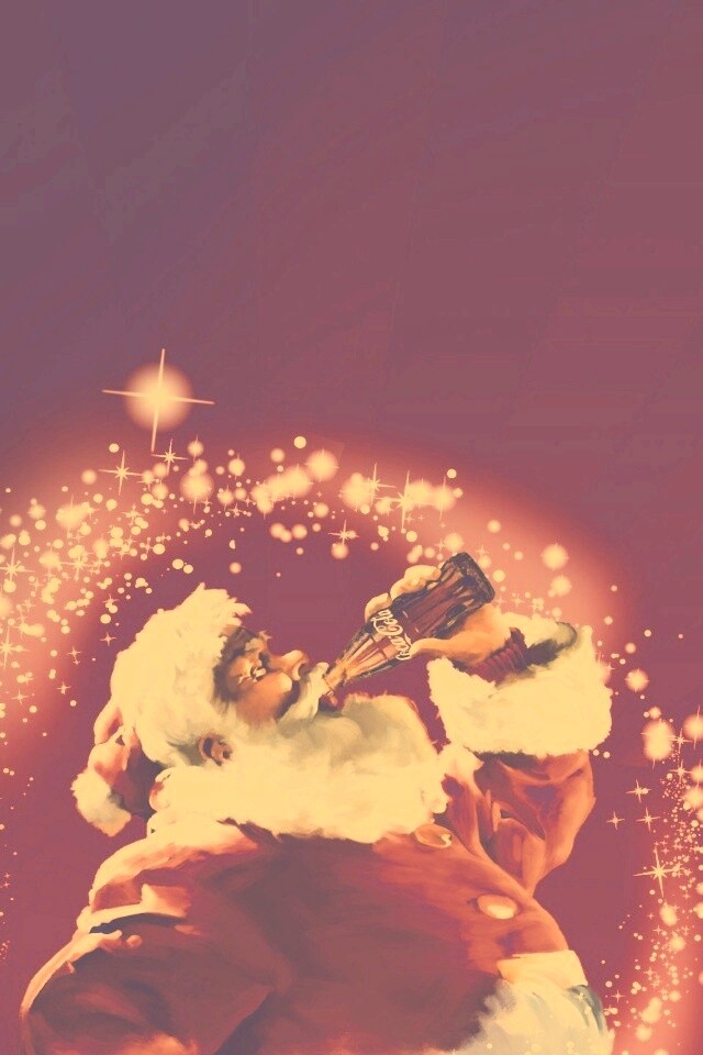 Санта Клаус с кока-колой обои