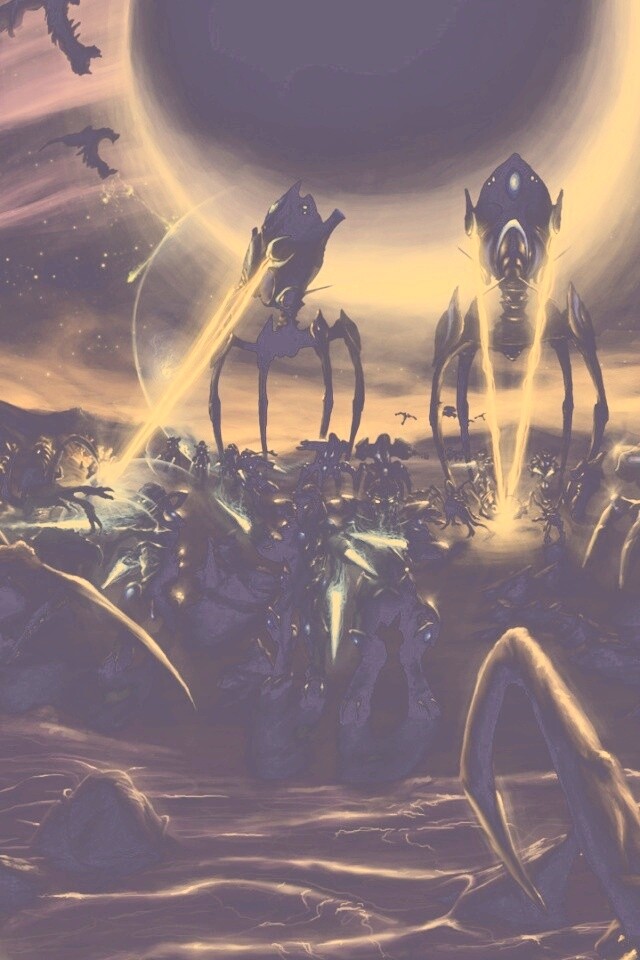 Протосы против зергов обои