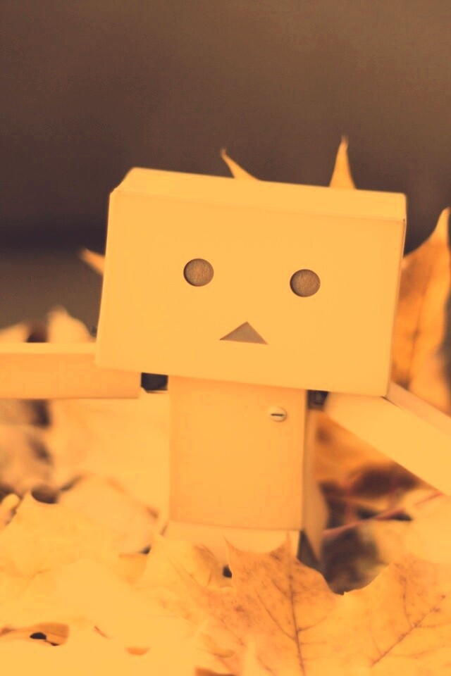  Yotsubato Danbo резвится листьях обои