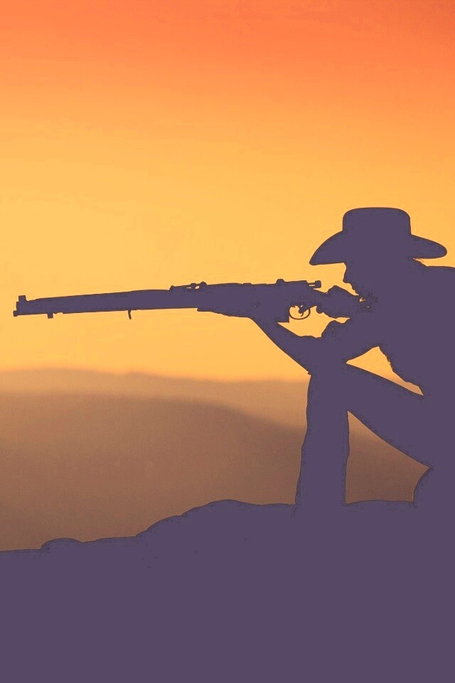 Стрелок на закате обои