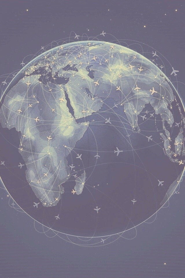 Маршруты самолетов обои