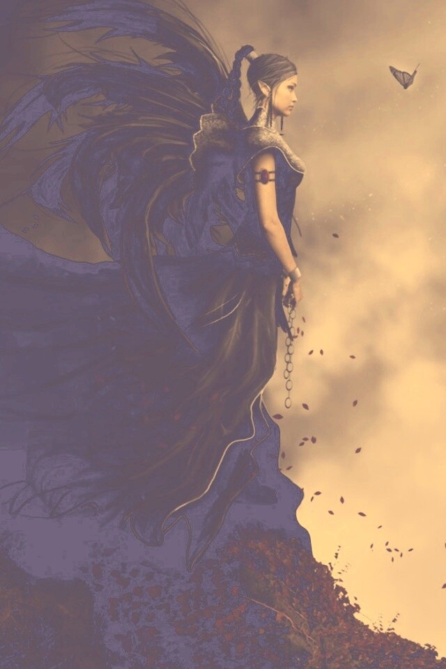 Девушка в тумане обои