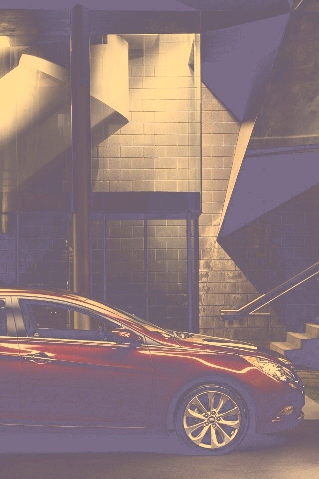 Красный хёндай солярис обои