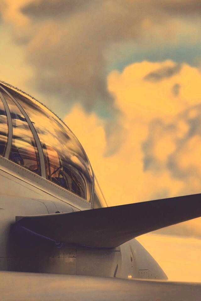 С крыла истребителя обои