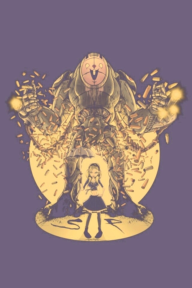 Куколка и боевой робот обои