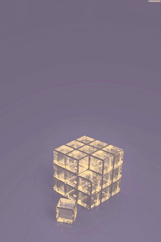 Стеклянный куб обои