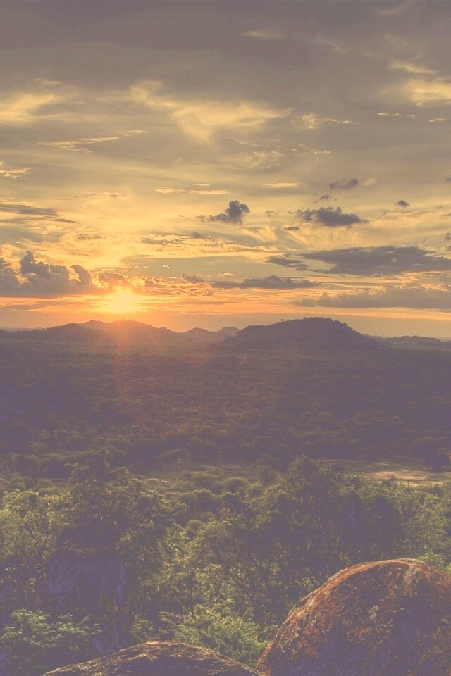 Закат в Африке обои