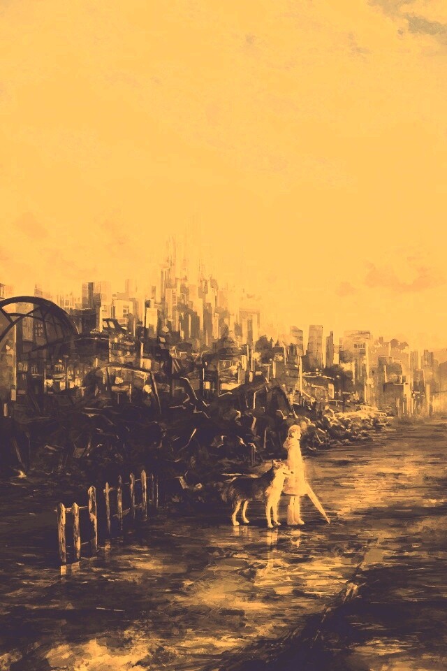 Девушка с собакой обои