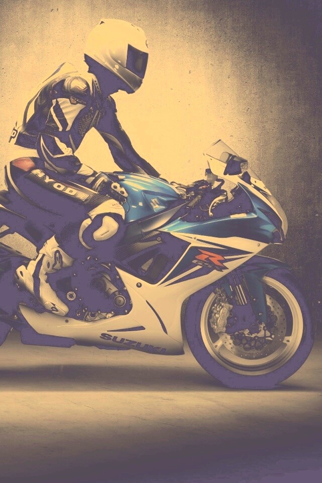 Suzuki и мотоциклист обои