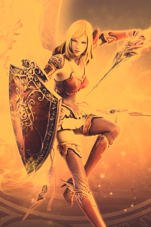 Ангел с мечом и щитом обои