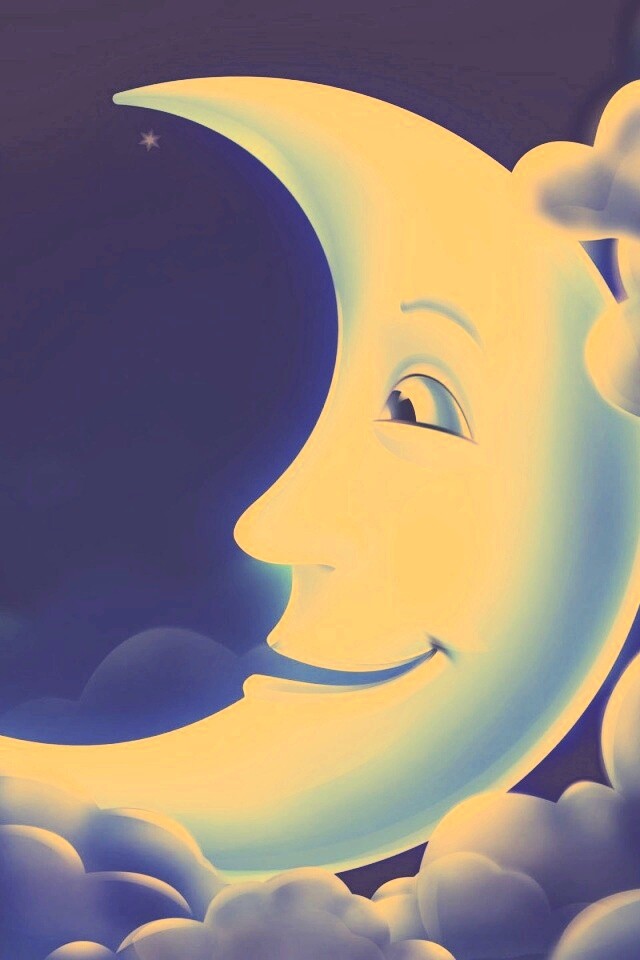 Мультяшный месяц обои