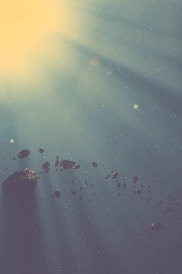 Пояс астероидов вблизи планеты обои