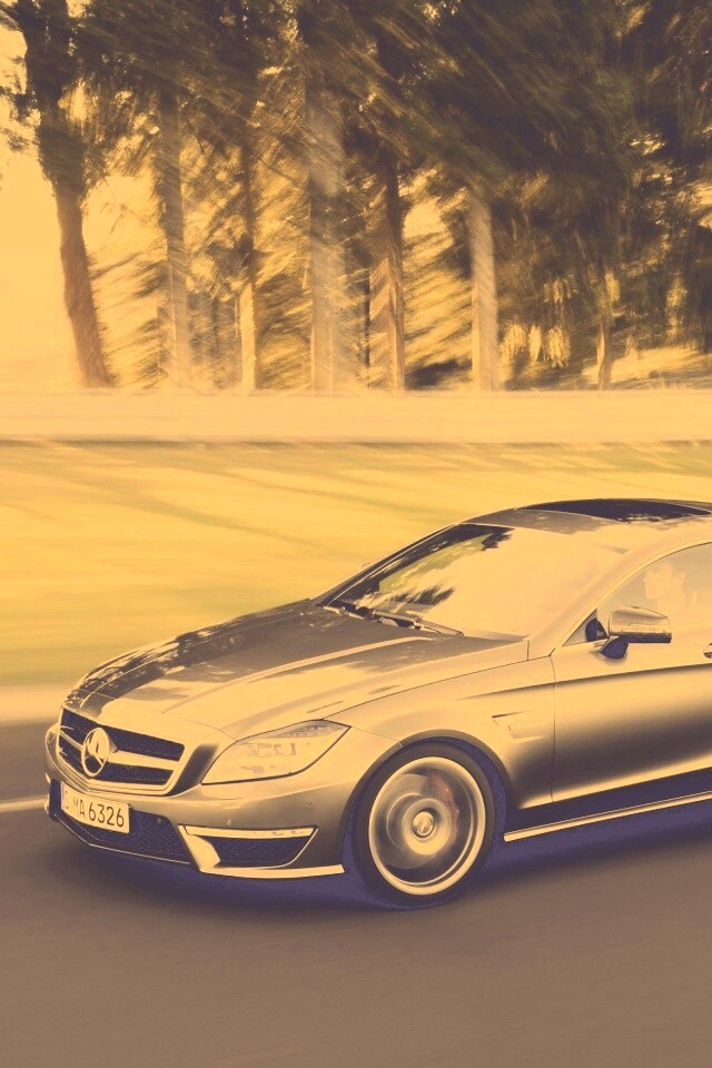 Мерседес в движении обои