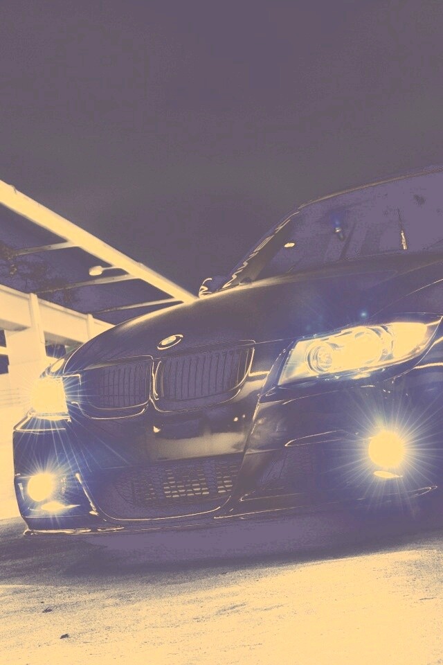 Чёрный БМВ обои