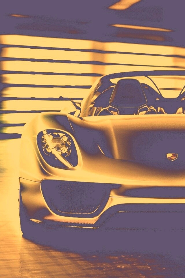 Золотой Порше обои