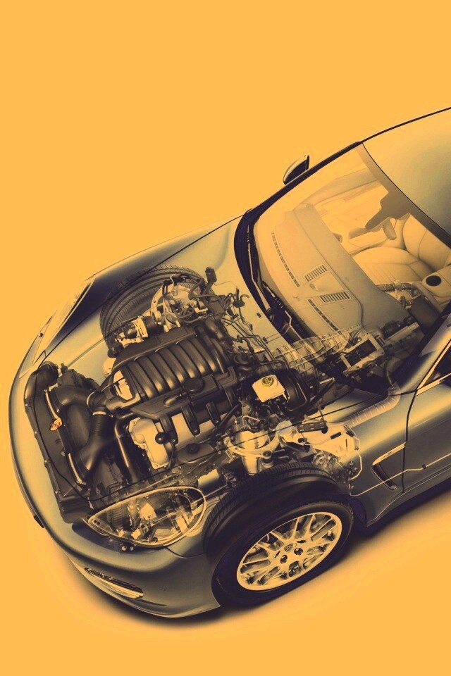 3D схема ходовой Порше обои