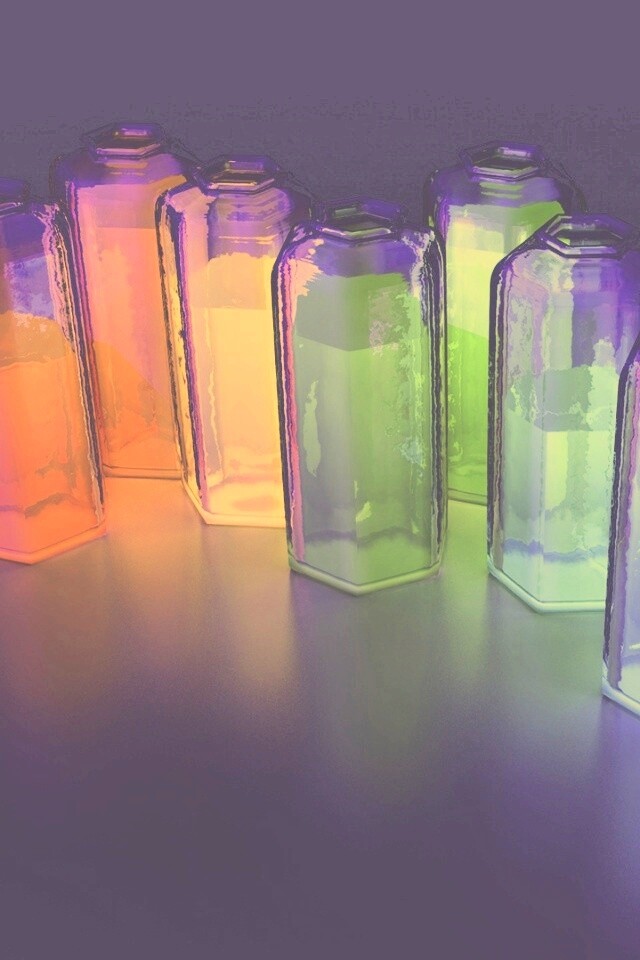 Баночки с цветными жидкостями обои