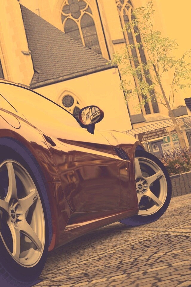 Ferrari на мостовой обои