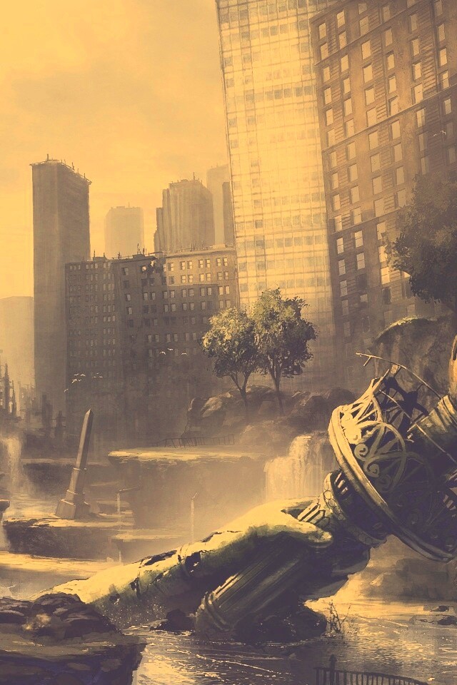 Руины статуи свободы обои