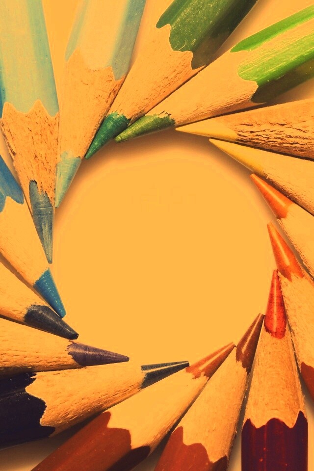 Радуга в карандашах обои