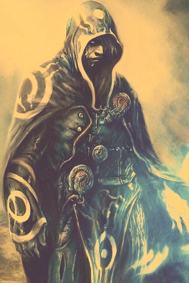 Темный маг в плаще-накидке обои